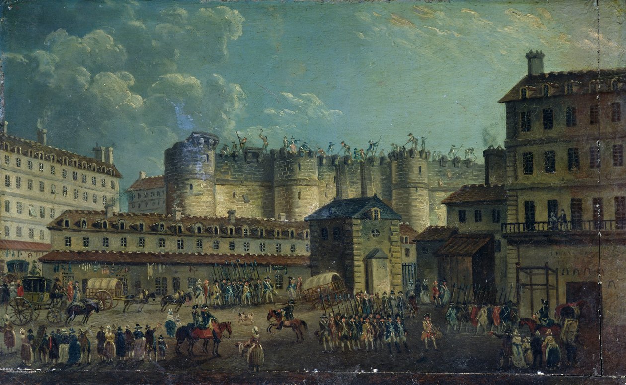 Rivning av Bastiljen 1789 av Pierre Antoine Demachy
