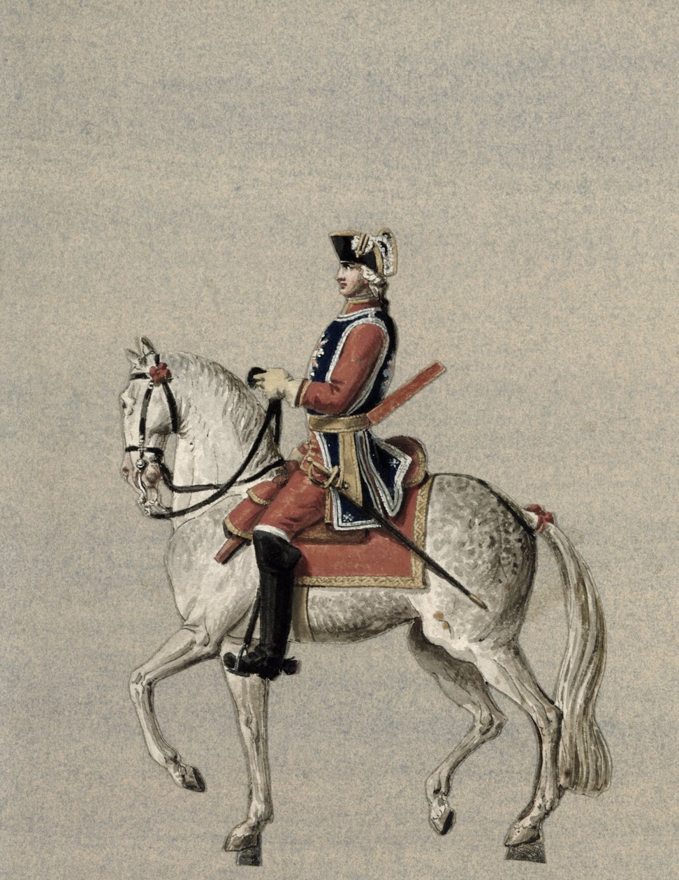 Ridsporträtt av prins Charles de Beauveau-Craon (1720-93) av Pierre Antoine Lesueur