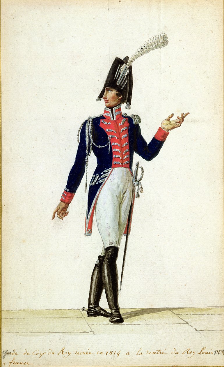 Officer för Garde du Corps av kung Ludvig XVIII (1755-1824) 1814 av Pierre Antoine Lesueur