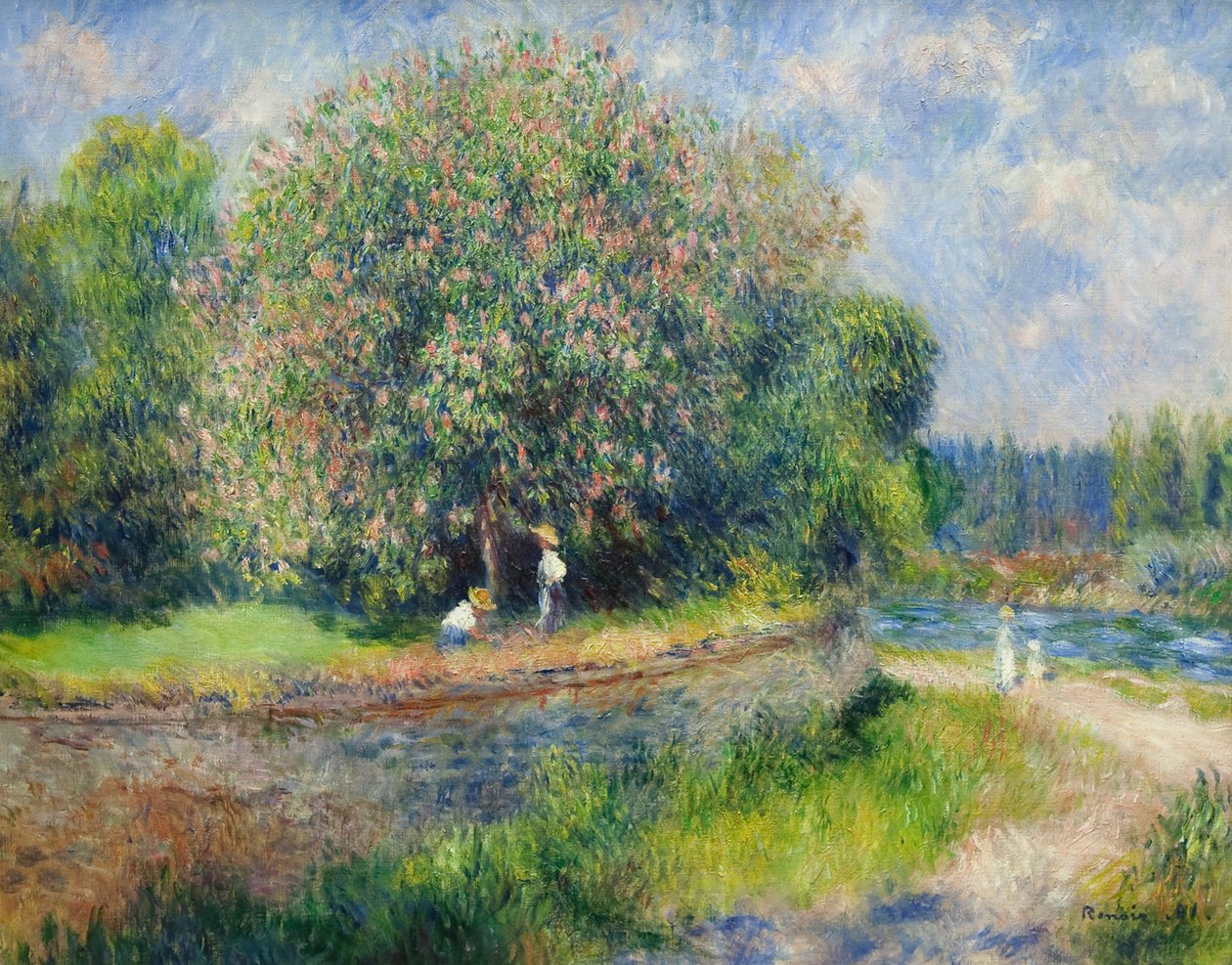  Bluhender RosskastanienbaumnEnglish: Horse-chestnut Tree in flowernFrench: Le marronnier en fleursn: n av Pierre Auguste Renoir