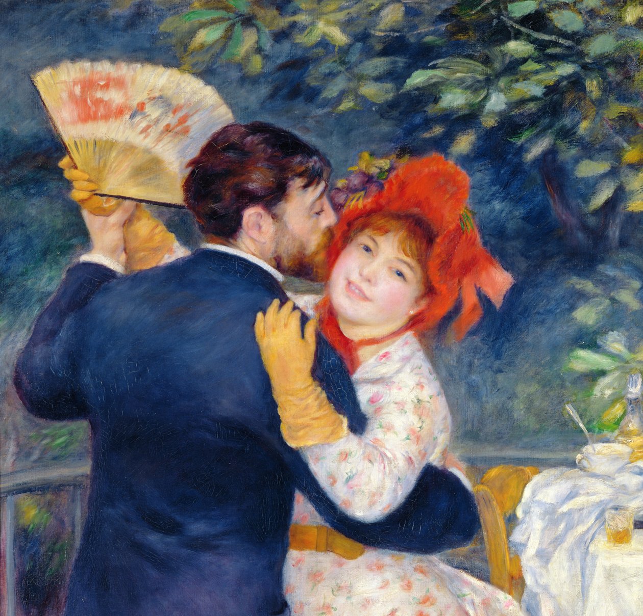 En dans på landet, 1883 (detalj av 37338) av Pierre Auguste Renoir