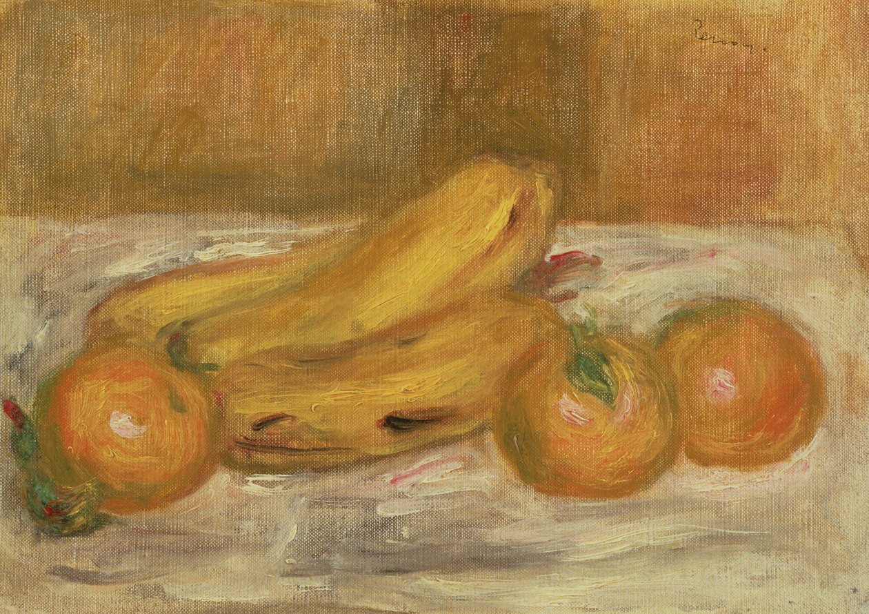 Bananer och apelsiner, ca 1913 av Pierre Auguste Renoir