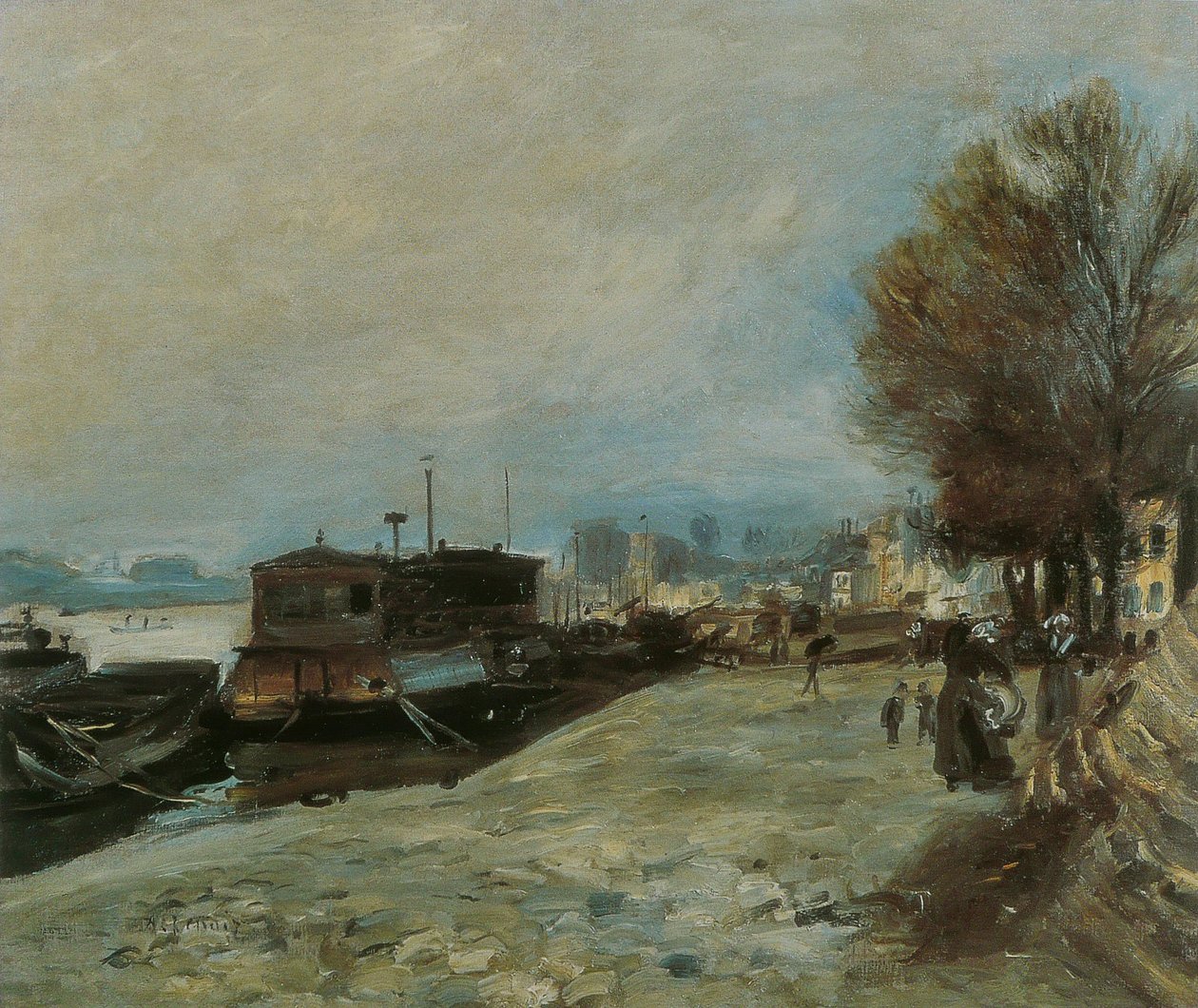 Tvättbåt på Seine av Pierre Auguste Renoir