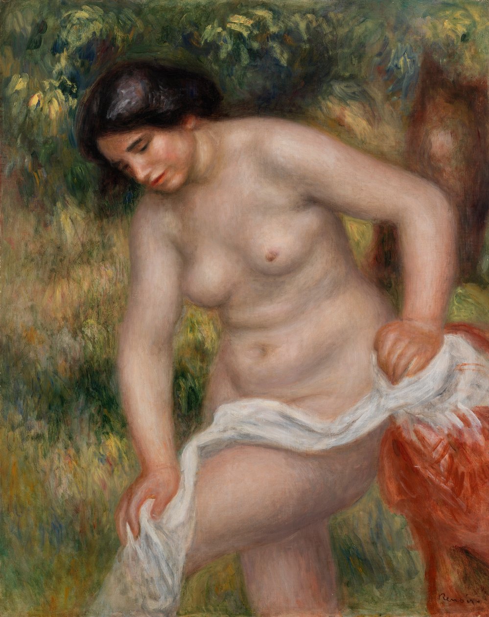 Bather Drying Herself av Pierre Auguste Renoir