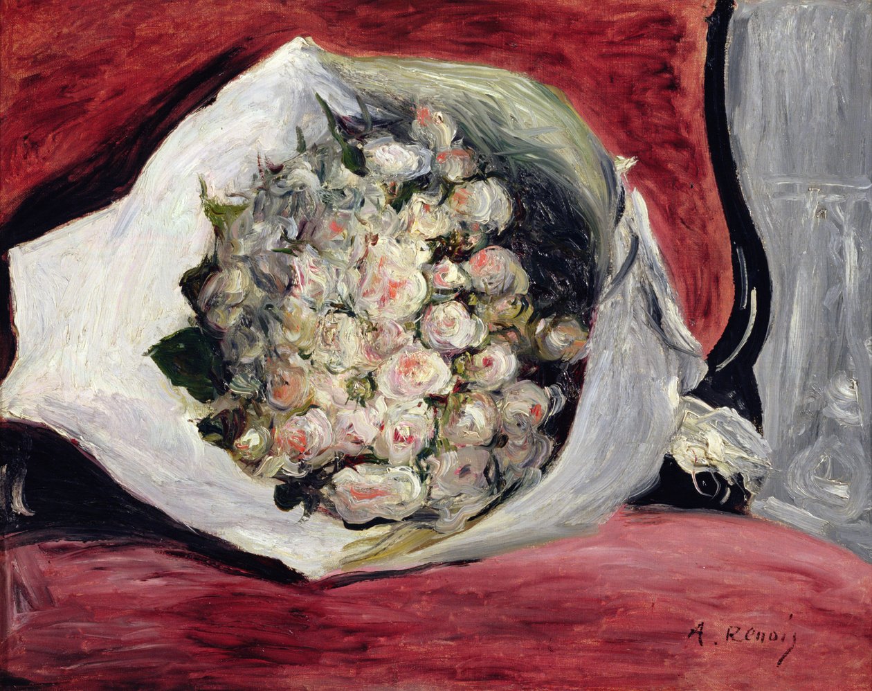 Bukett i teaterlåda, ca 1878-80 av Pierre Auguste Renoir