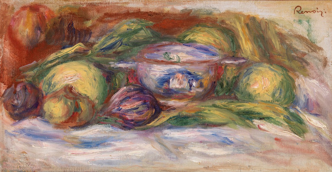 Skål, fikon och äpplen av Pierre Auguste Renoir
