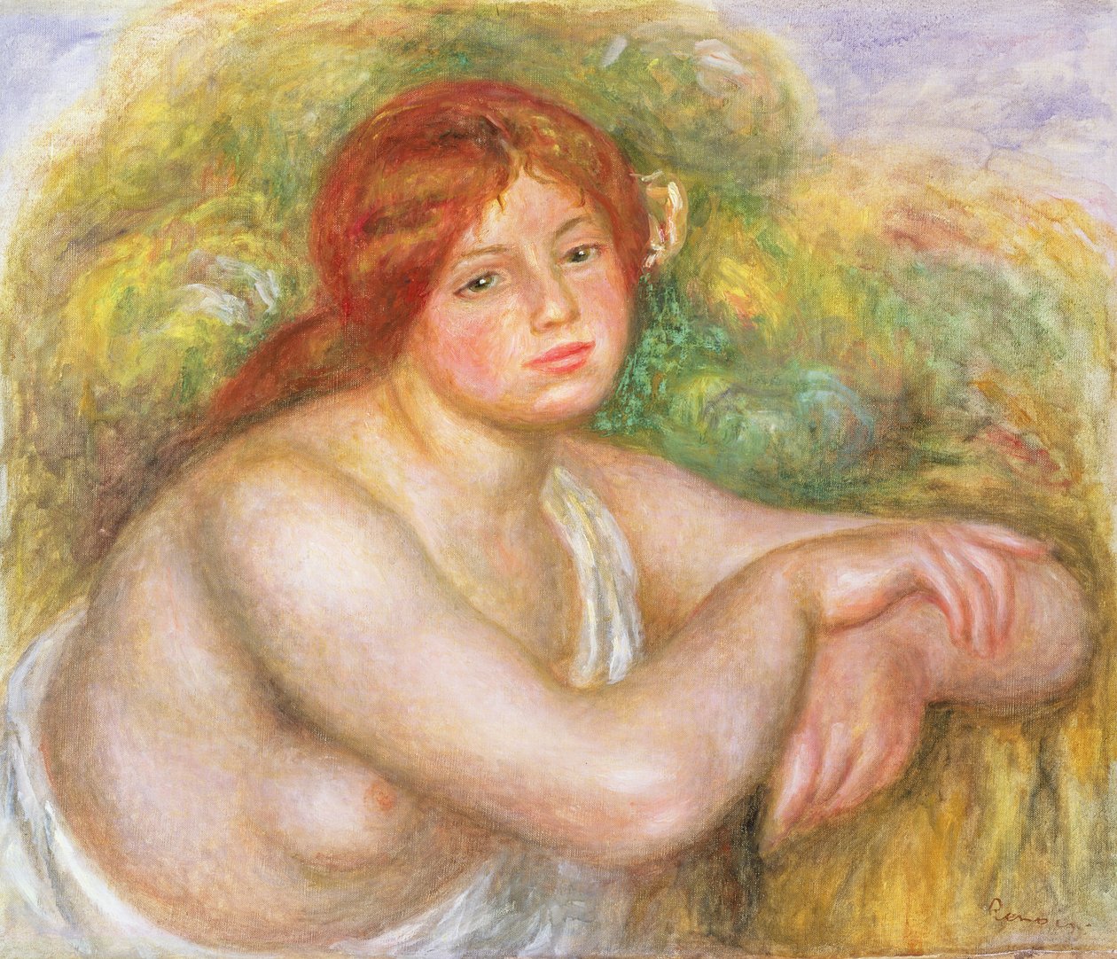 Byst av naken, 1909 av Pierre Auguste Renoir