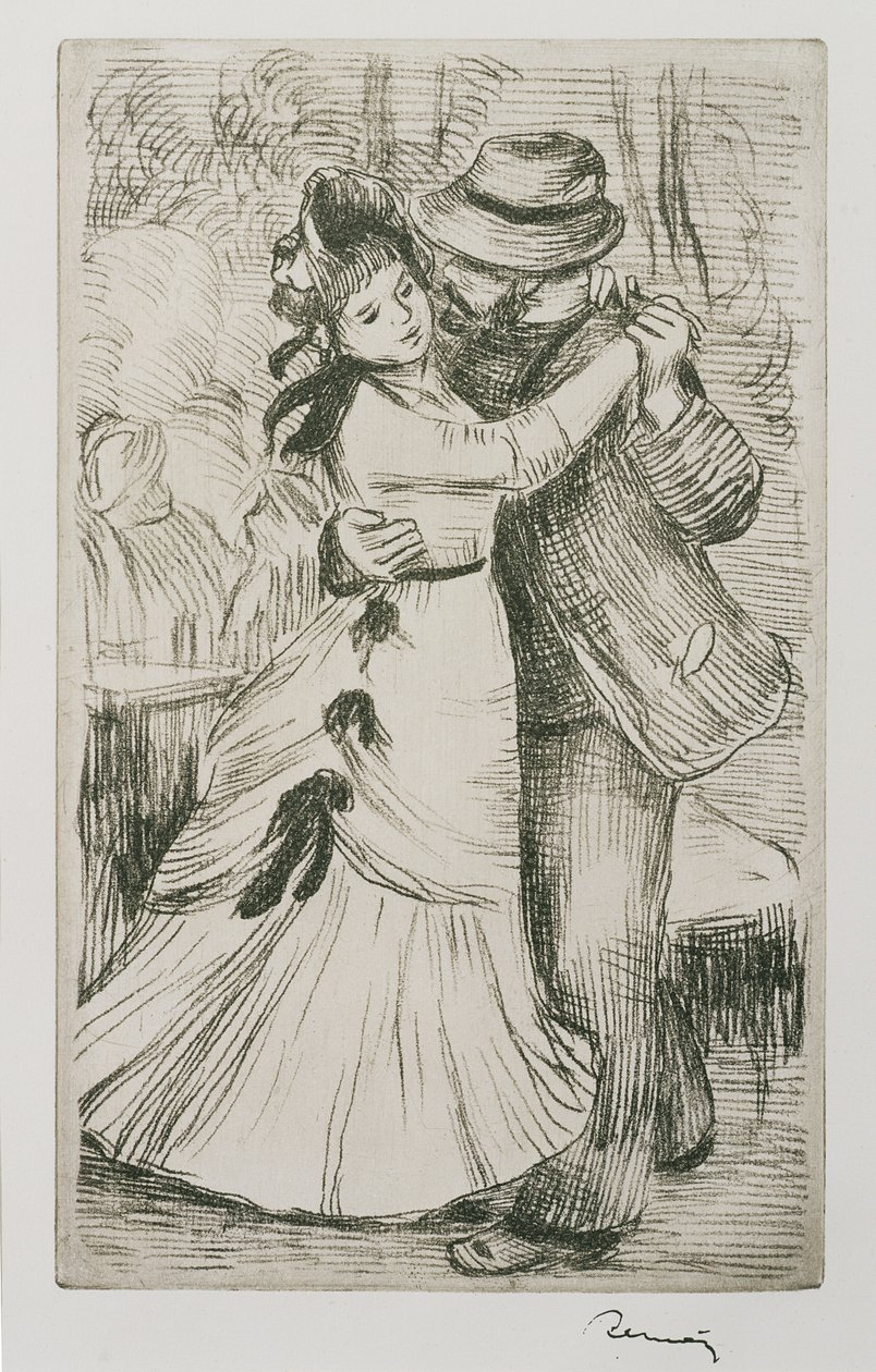 Dansande par, ca 1880 av Pierre Auguste Renoir