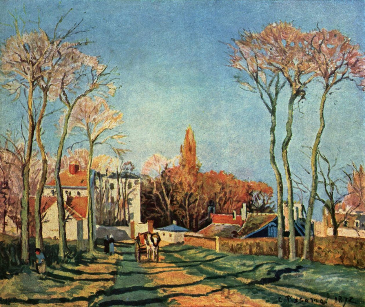 Dorfeingang von Voisins av Pierre Auguste Renoir