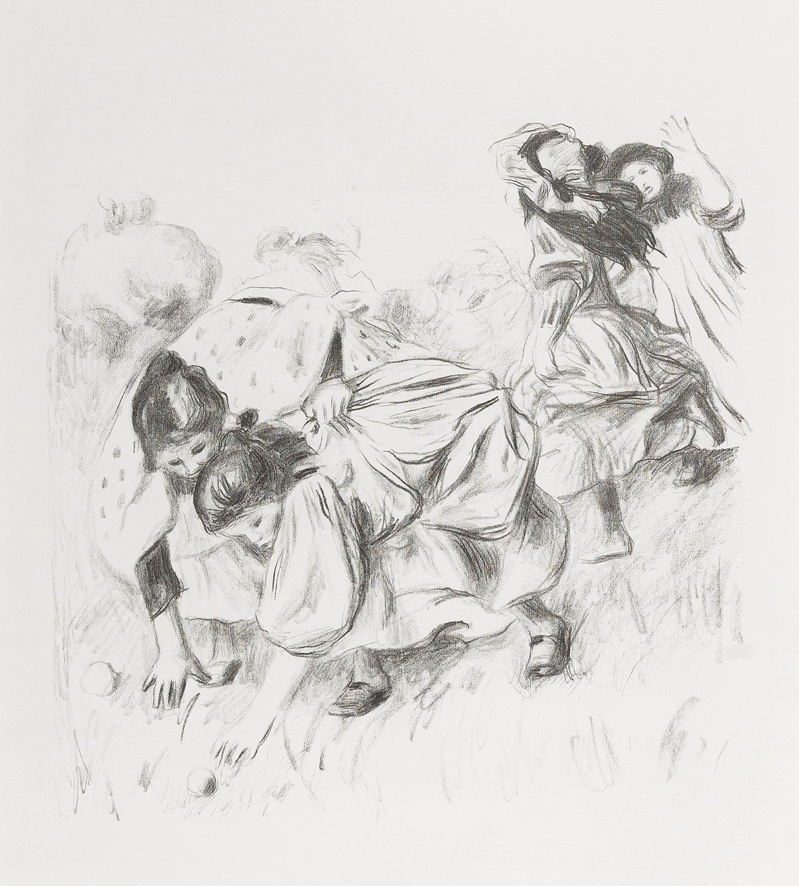 Barn som spelar bollen av Pierre Auguste Renoir
