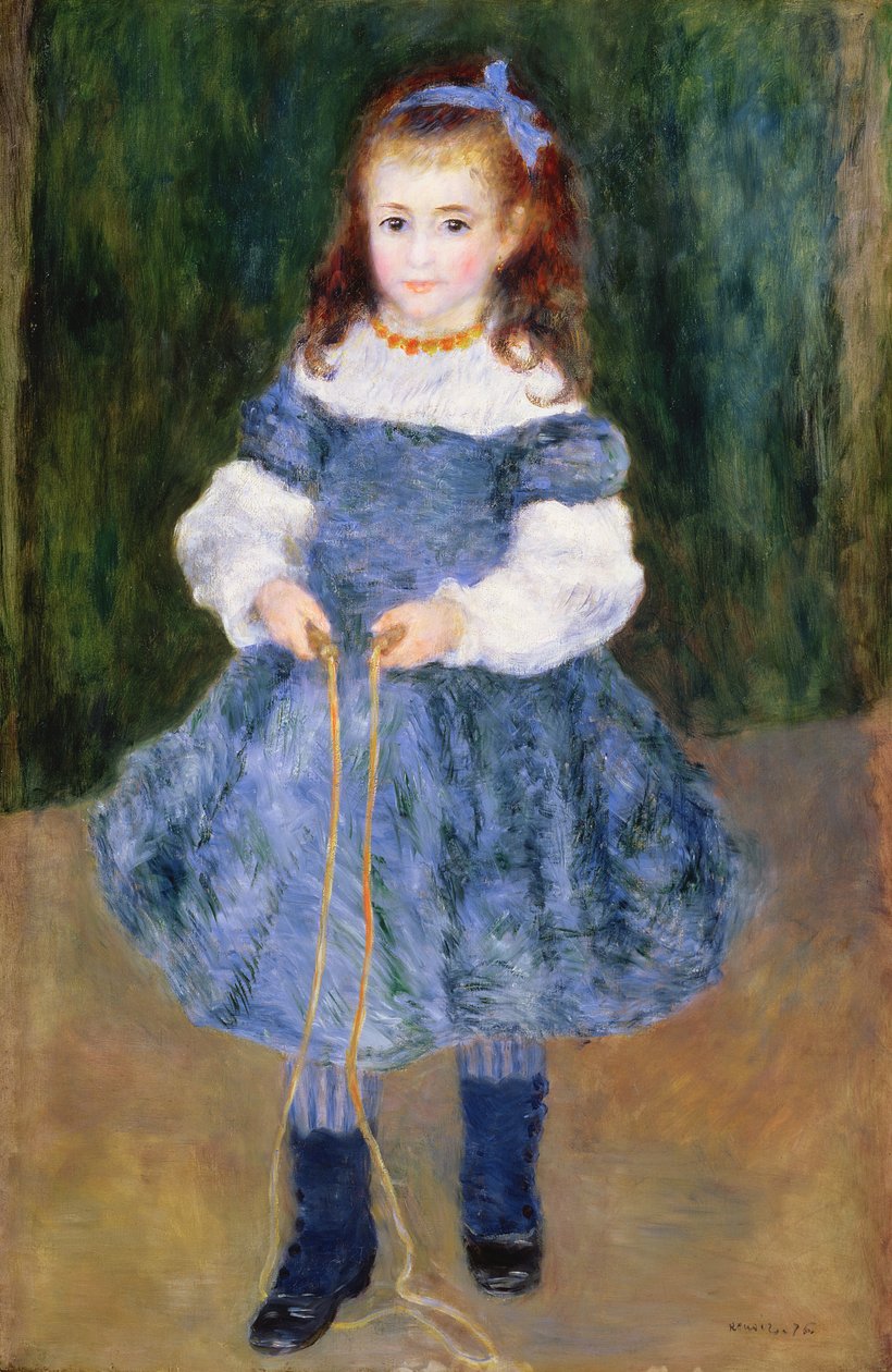 Flicka med hopprep, 1876 av Pierre Auguste Renoir