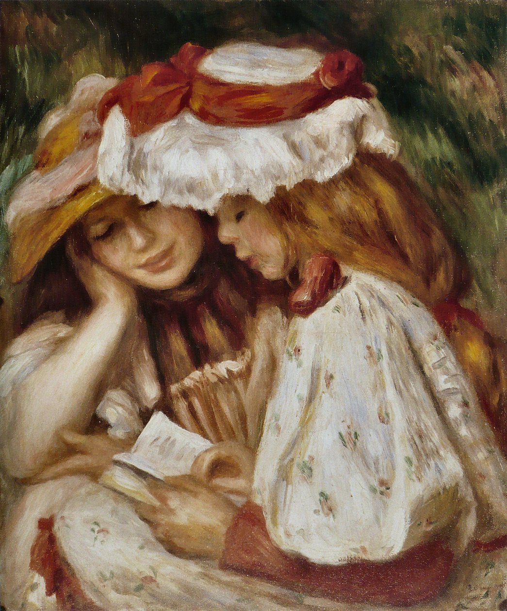Jeunes Filles lisant av Pierre Auguste Renoir