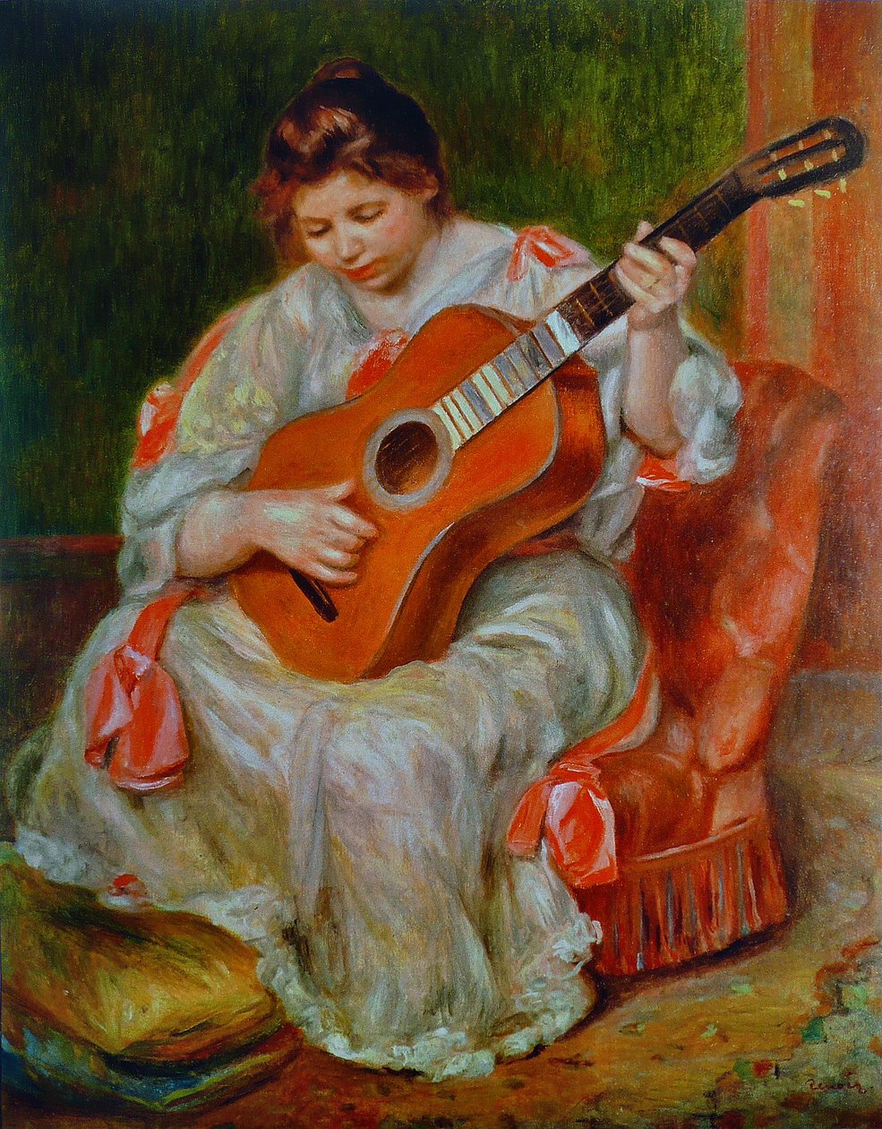 Joueuse de guitare av Pierre Auguste Renoir