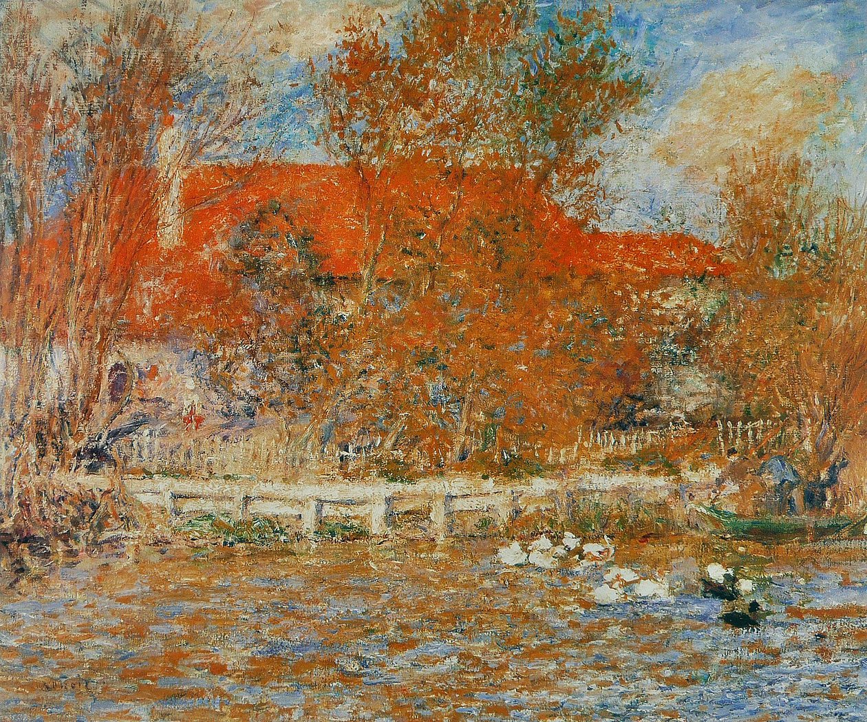 La Mare aux canards av Pierre Auguste Renoir