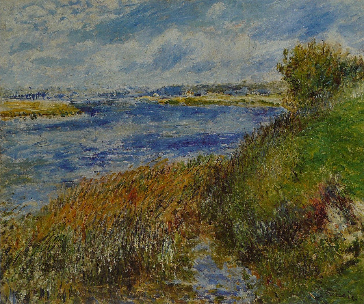 La Seine à Champrosay av Pierre Auguste Renoir
