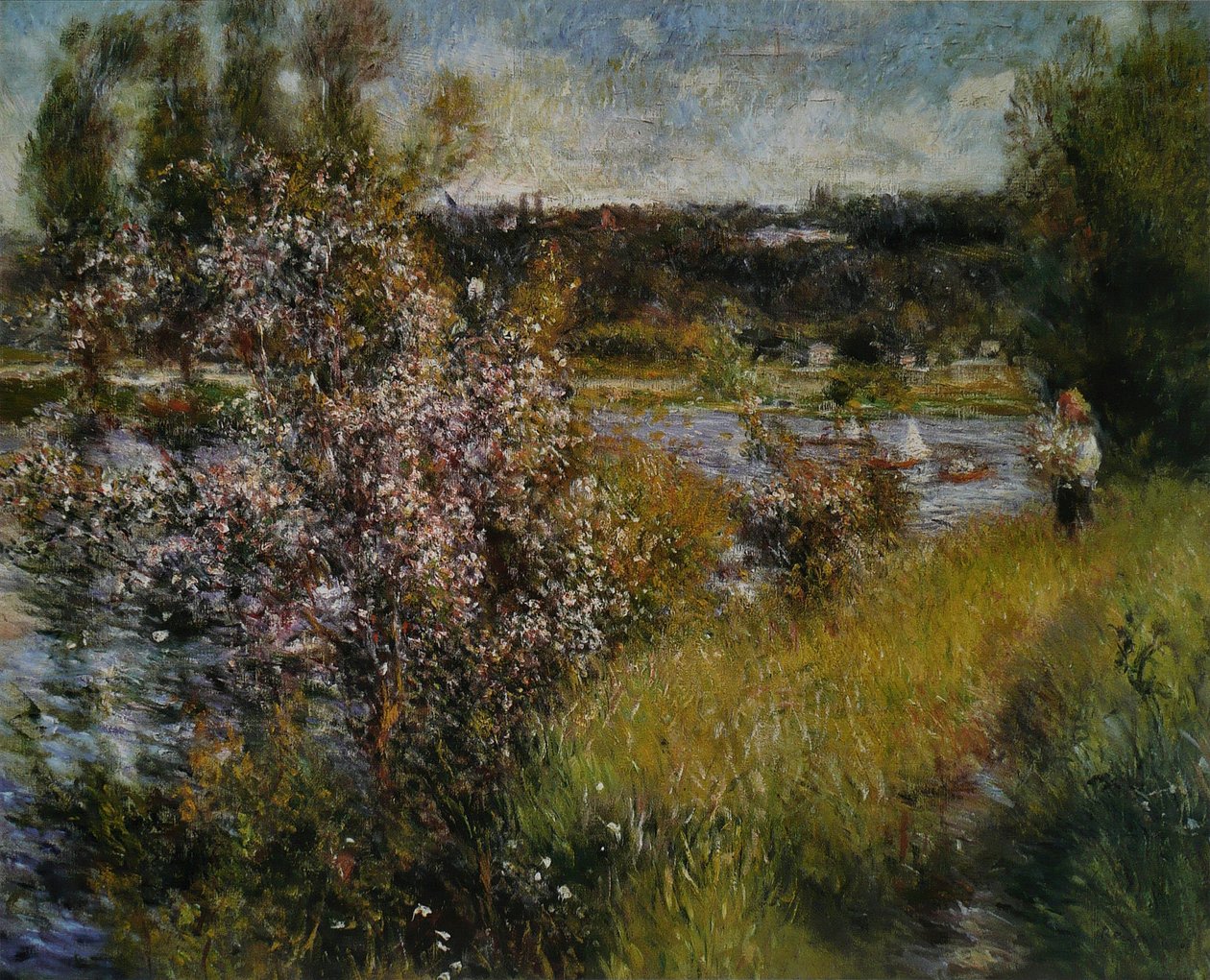 La Seine à Chatou  av Pierre Auguste Renoir
