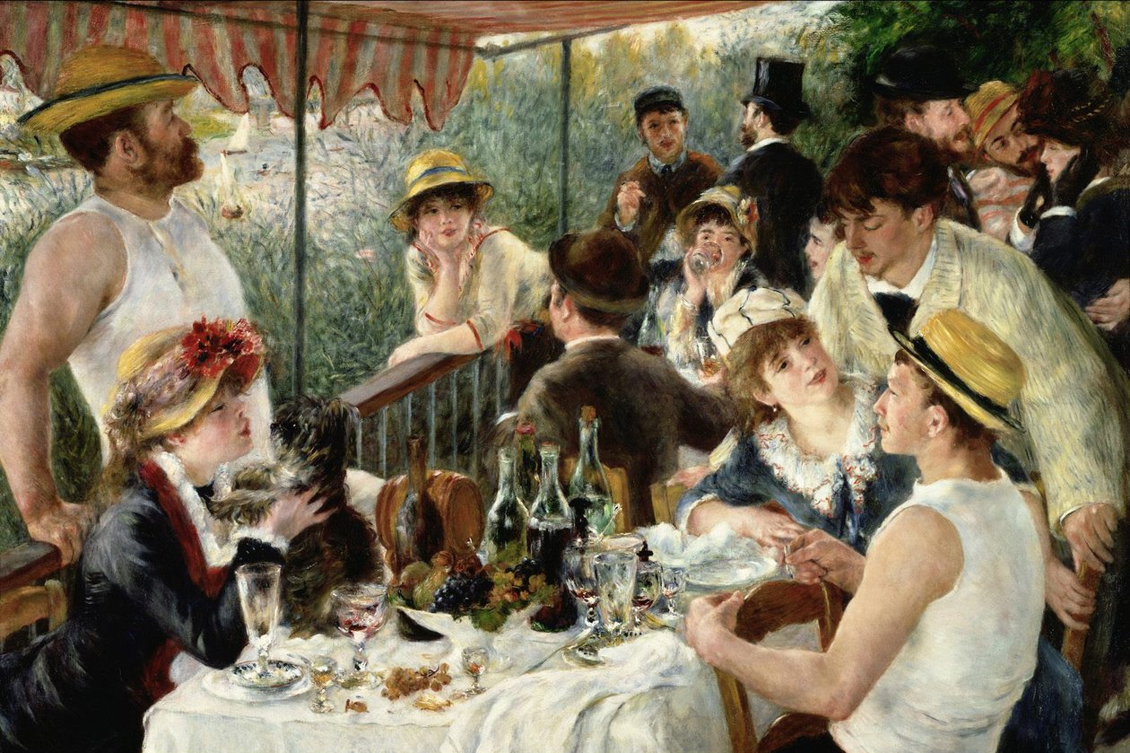 Le déjeuner des canotiers av Pierre Auguste Renoir