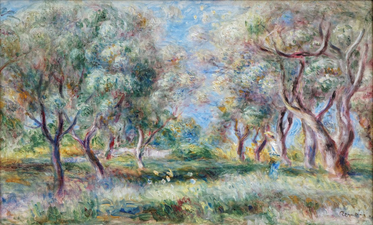 Les oliviers de Cagnes av Pierre Auguste Renoir