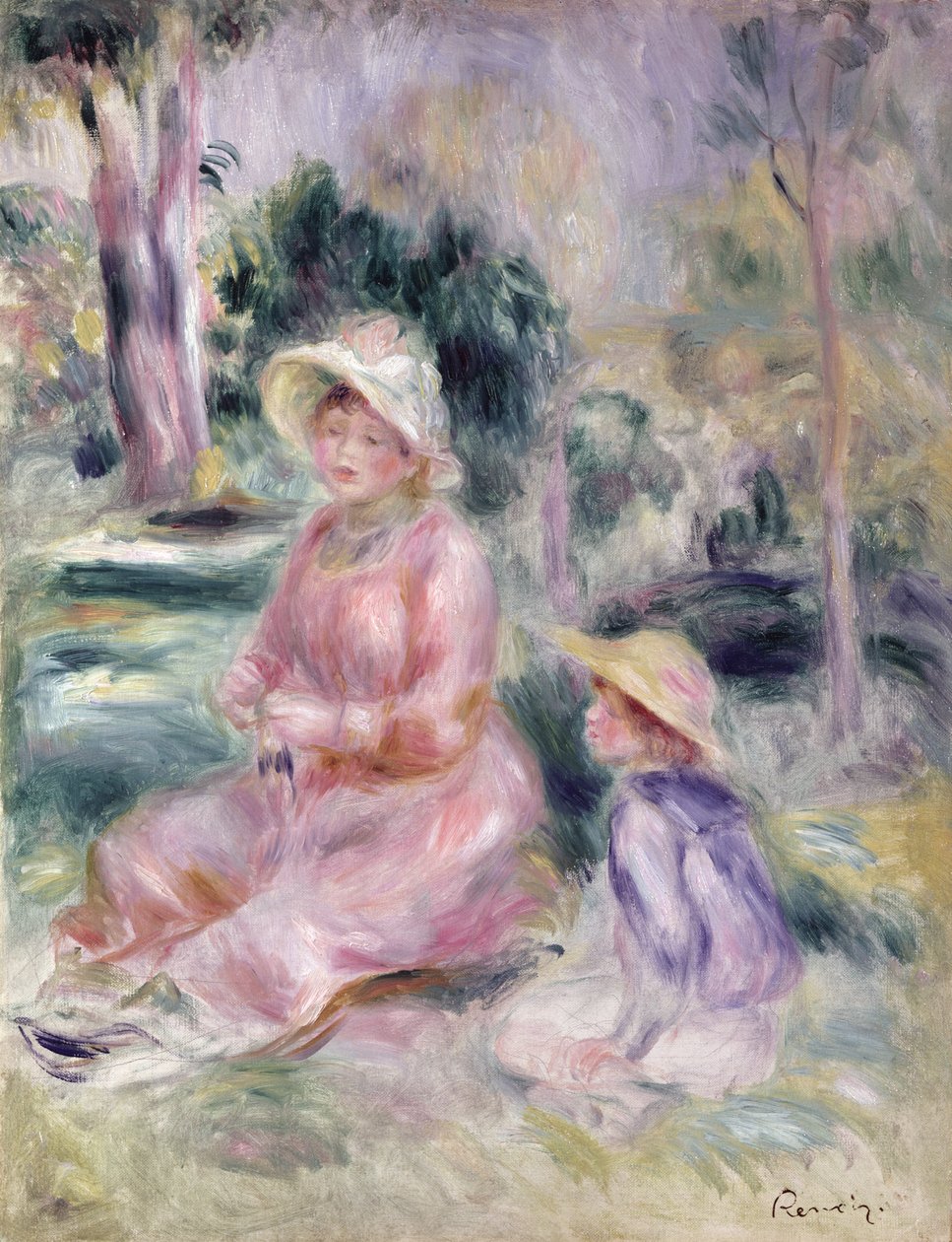 Madame Renoir och hennes son Pierre, 1890 av Pierre Auguste Renoir