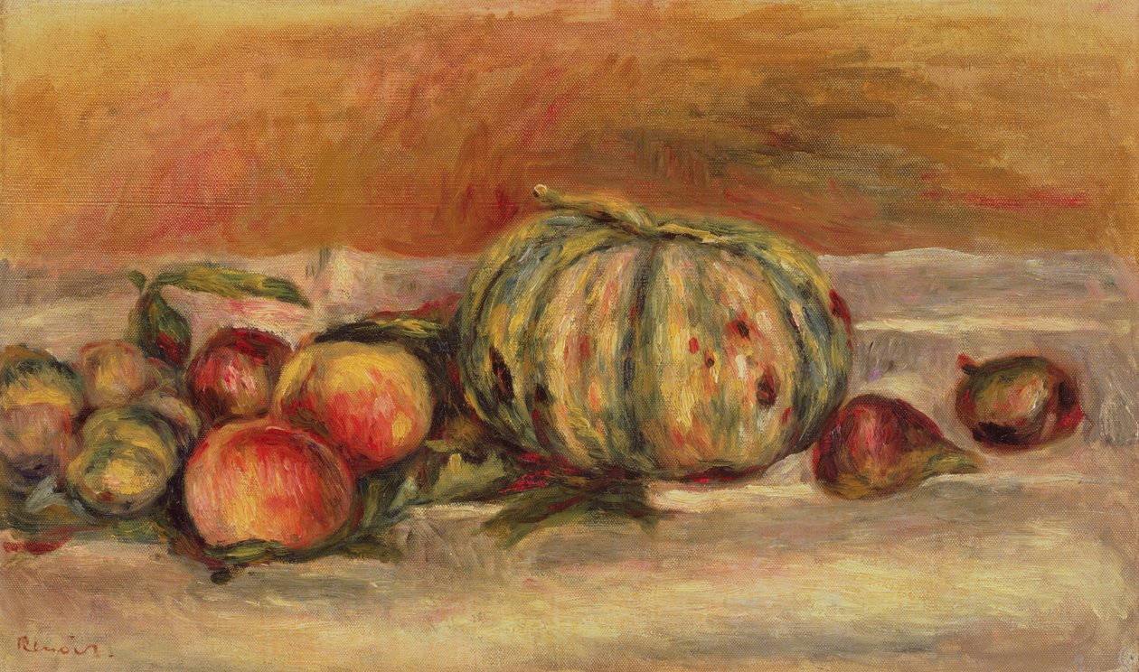Melon och frukt av Pierre Auguste Renoir