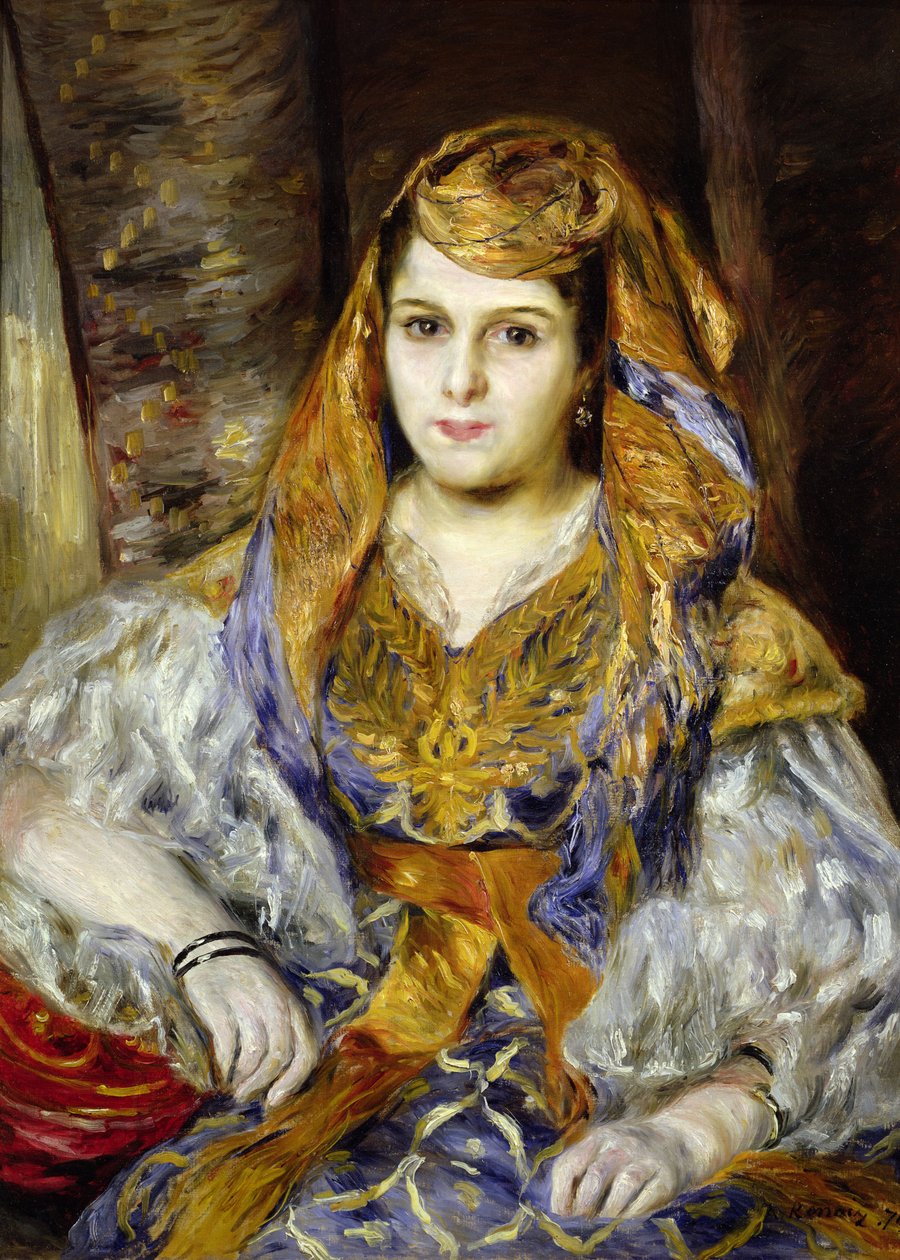 Mme. Clementine Stora i algerisk klänning, eller algerisk kvinna, 1870 av Pierre Auguste Renoir