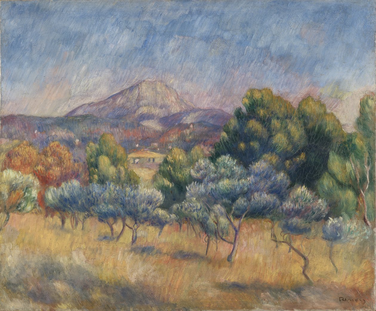 Berget Sainte-Victoire, ca 1888-89 av Pierre Auguste Renoir