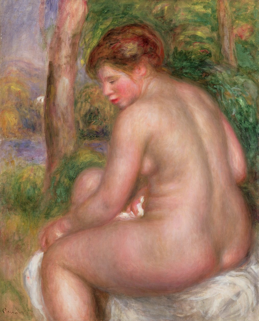 Naken, bakifrån, 1911 av Pierre Auguste Renoir