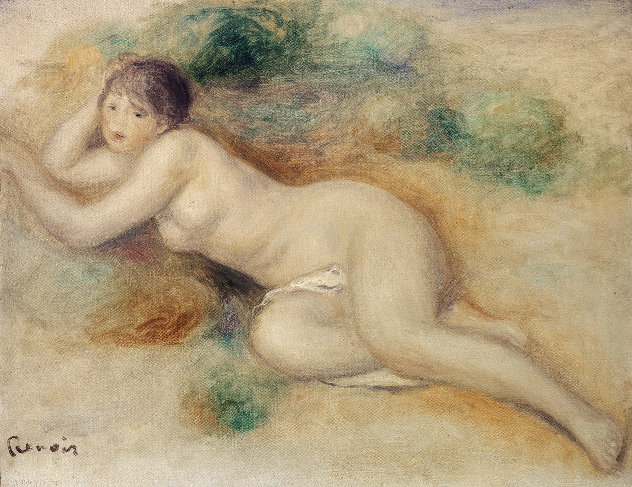 Naken figur av en flicka av Pierre Auguste Renoir