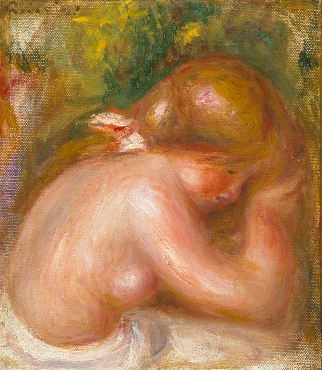 Naken torso av ung flicka c.1910–12 av Pierre Auguste Renoir