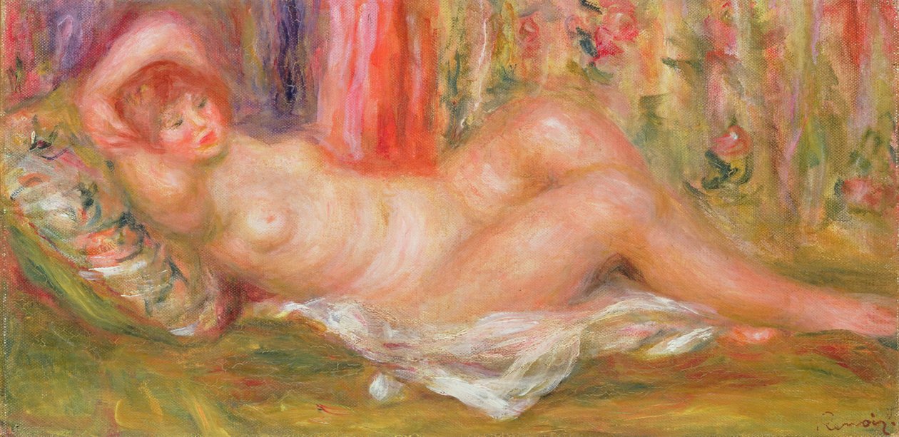 Naken på soffan, 1905-6 av Pierre Auguste Renoir