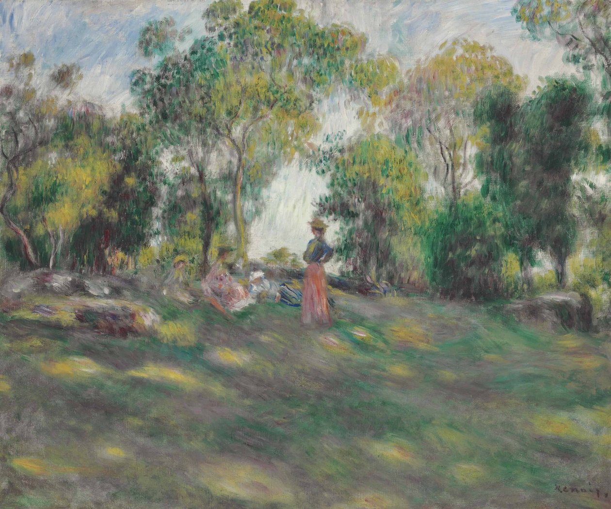 Paysage avec figures  av Pierre Auguste Renoir