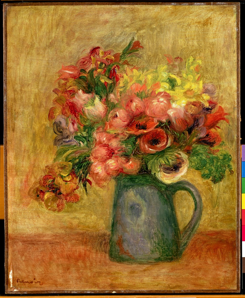 Tillbringare av blommor, ca 1889 av Pierre Auguste Renoir