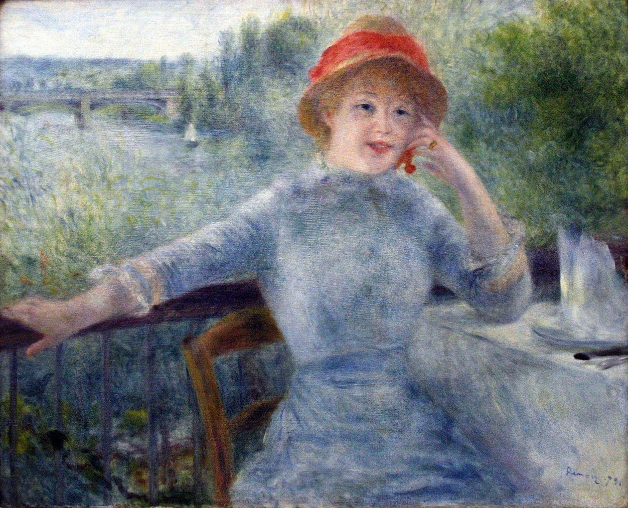 Portrait of Alphonsine Fournaise av Pierre Auguste Renoir