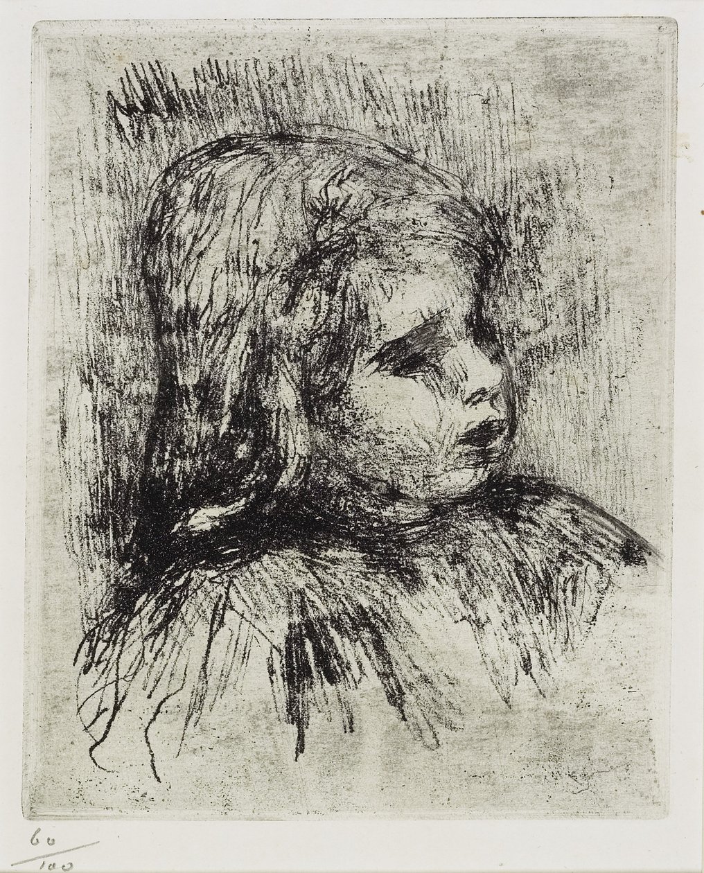 Porträtt av Claude Renoir, 1908 av Pierre Auguste Renoir