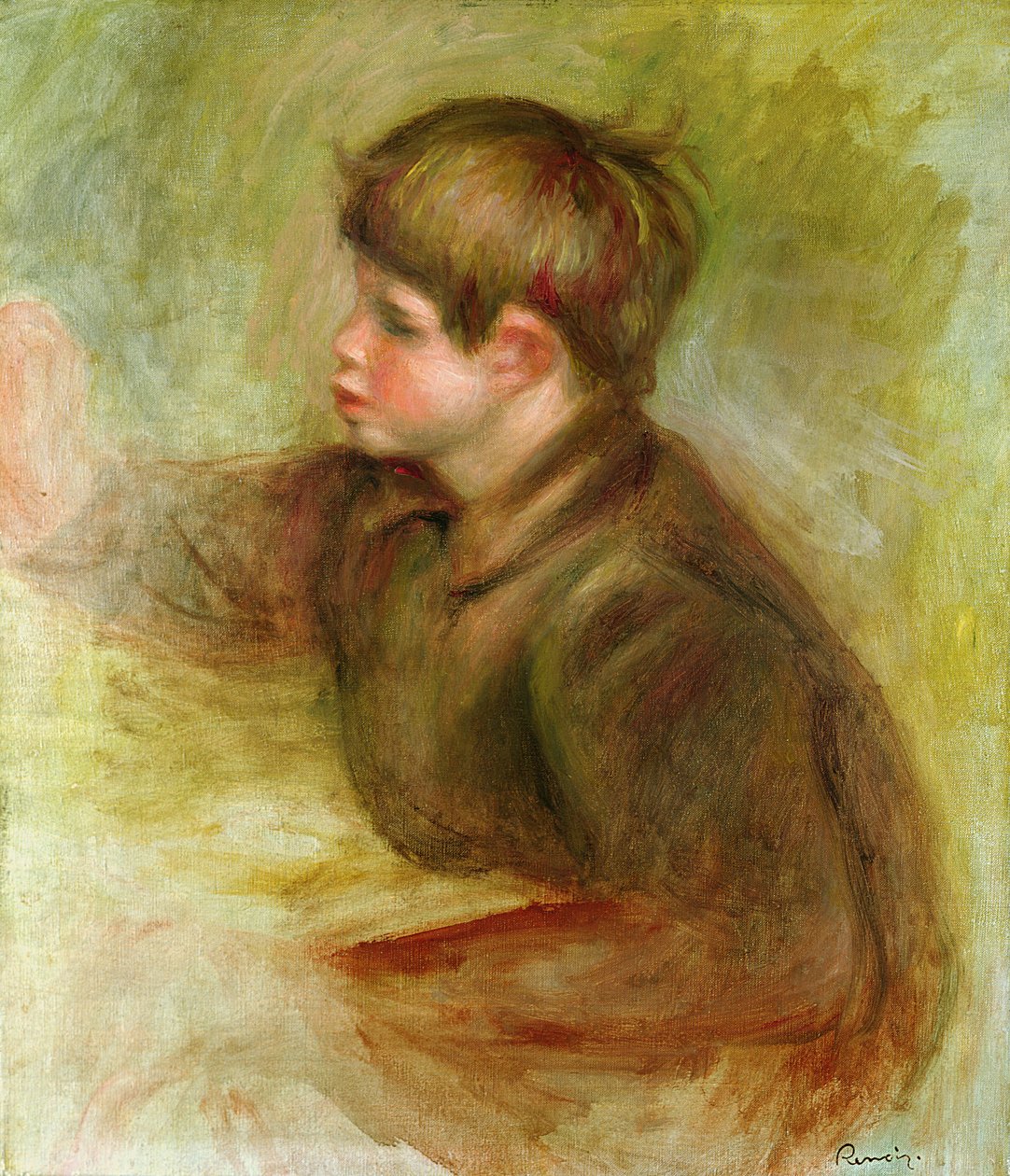 Porträtt av Coco-målning, ca 1910-12 av Pierre Auguste Renoir