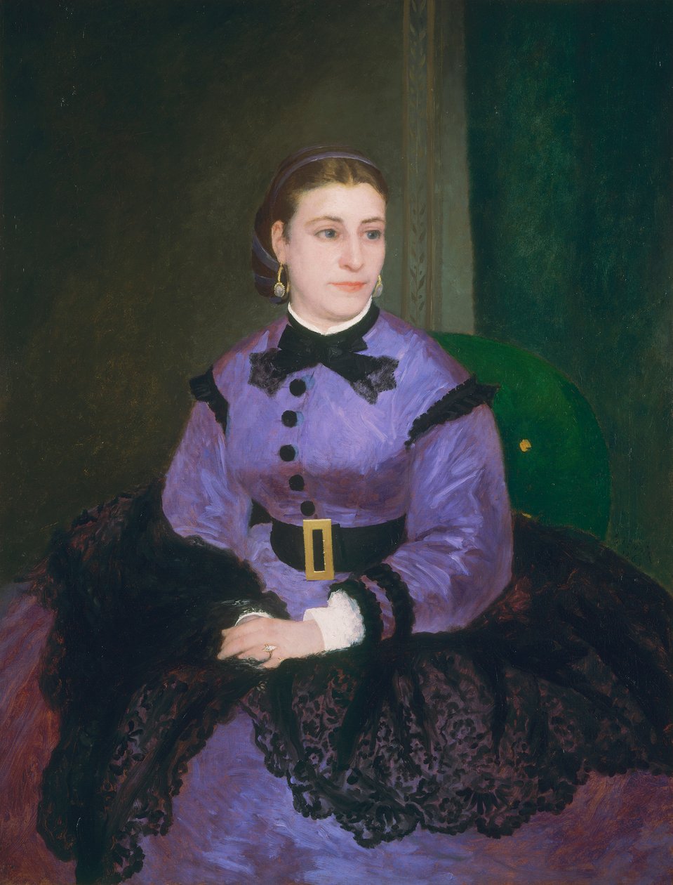 Porträtt av Mademoiselle Sicot, 1865 av Pierre Auguste Renoir