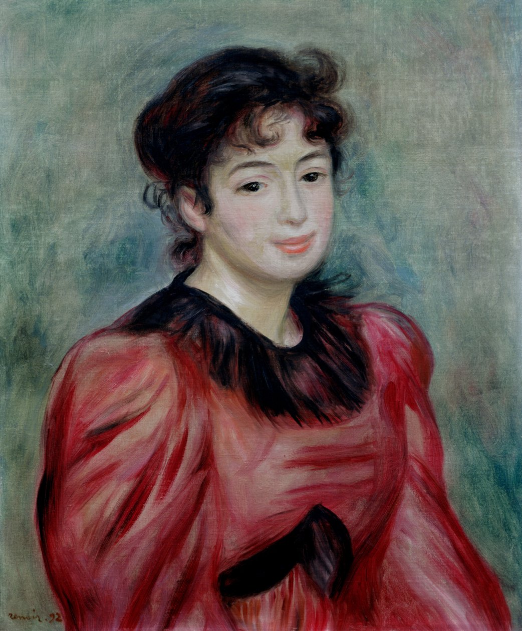 Porträtt av Mademoiselle Victorine de Bellio (1863-1957) 1892 av Pierre Auguste Renoir