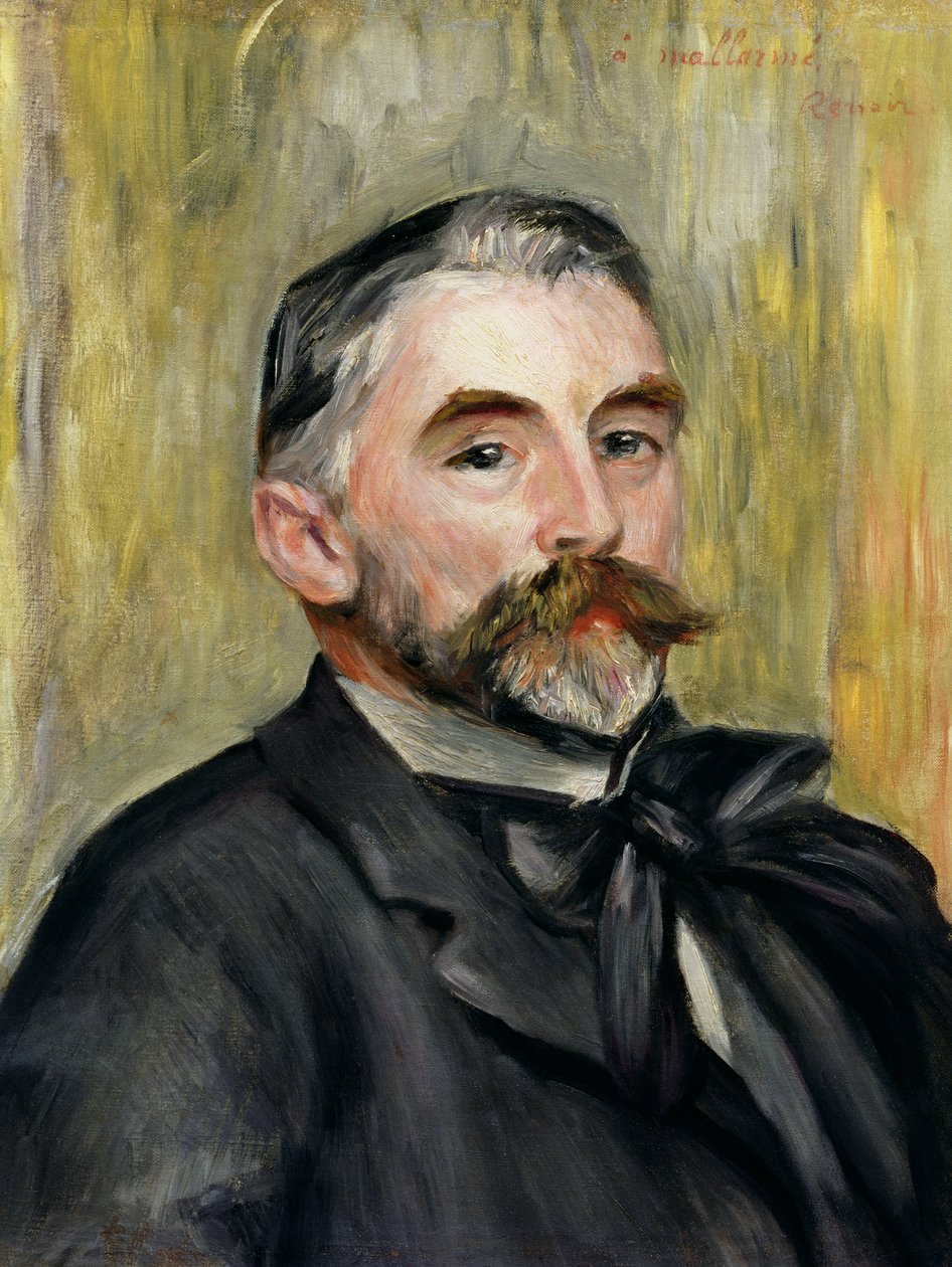 Porträtt av Stephane Mallarme (1842-98) 1892 av Pierre Auguste Renoir