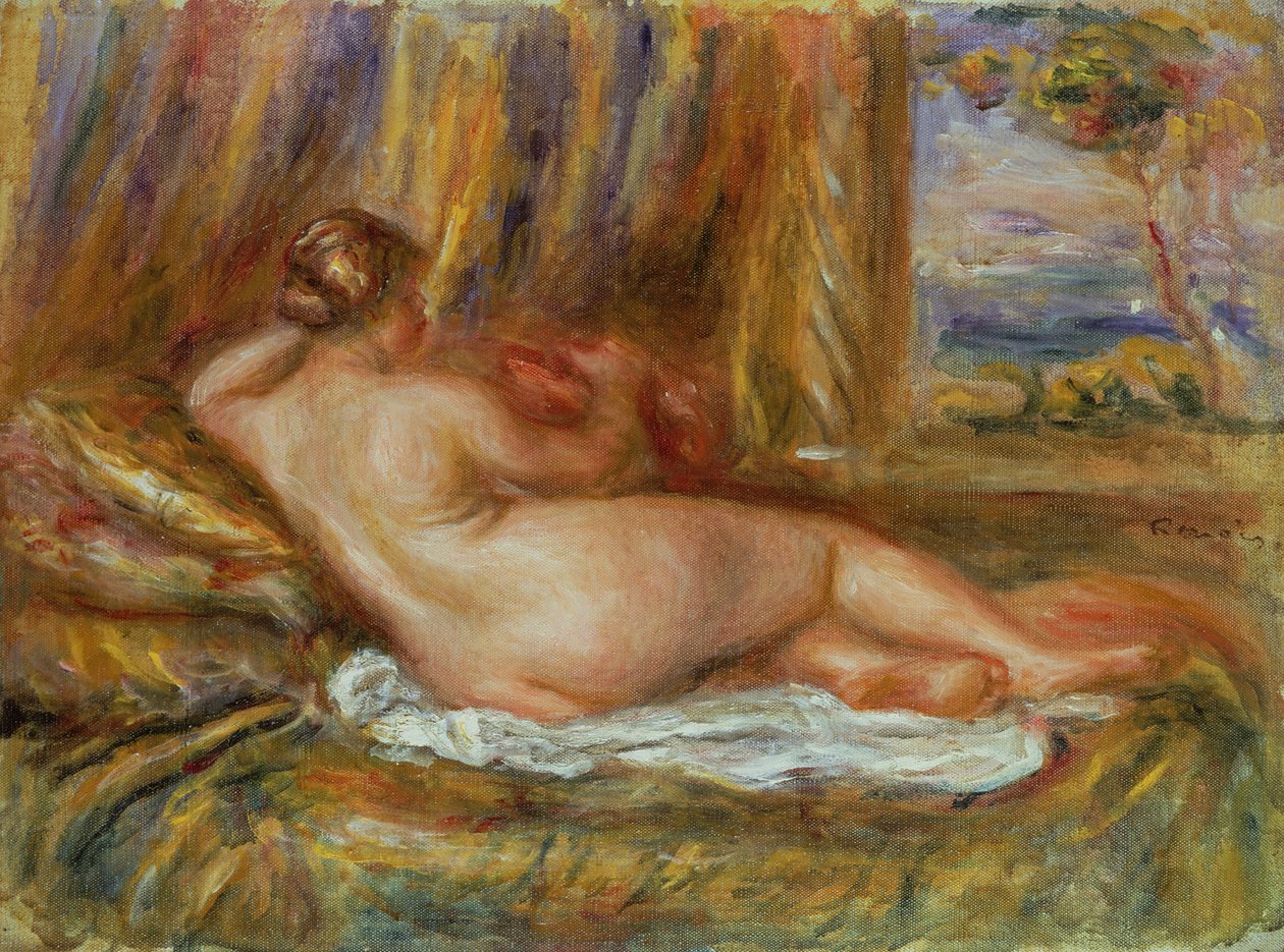 Liggande naken av Pierre Auguste Renoir