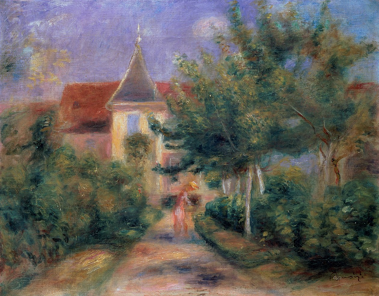 Renoirs hus i Essoyes, 1906, av Pierre Auguste Renoir