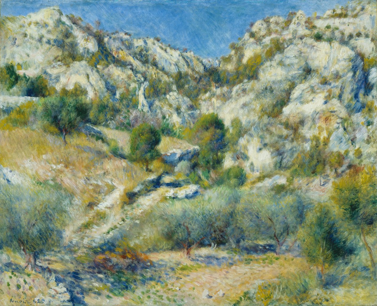 Rocky Crags at LEstaque av Pierre Auguste Renoir