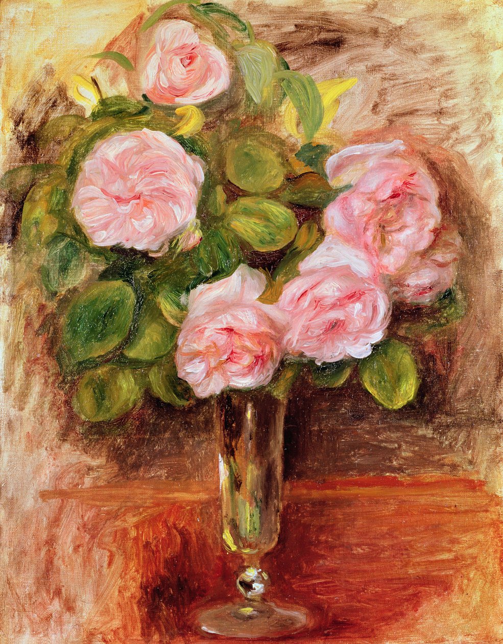 Rosor i en vas, 1905 av Pierre Auguste Renoir