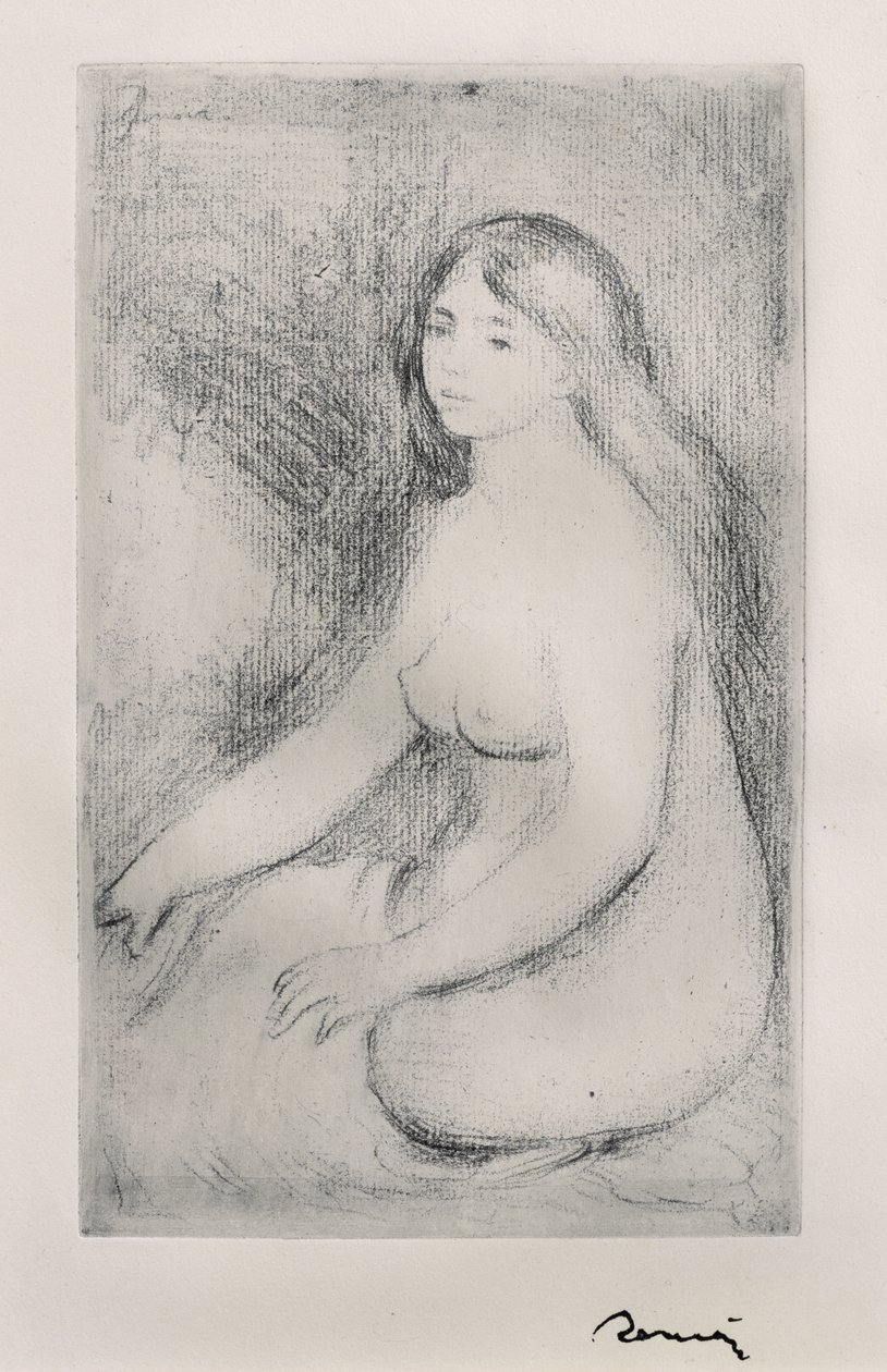 Sittande badare, 1897 av Pierre Auguste Renoir