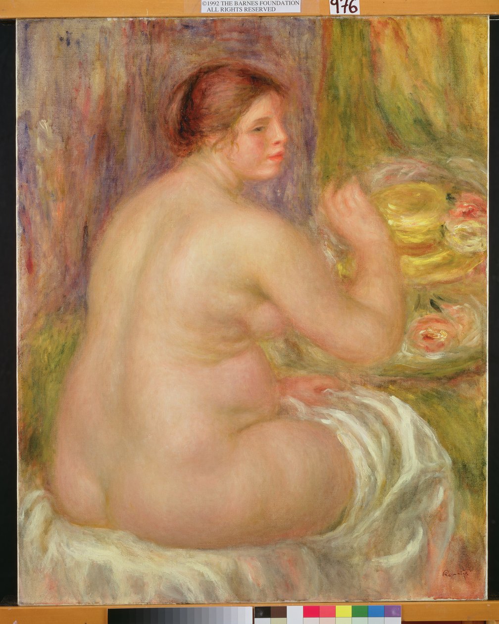 Sittande naken, den gravida kvinnan av Pierre Auguste Renoir