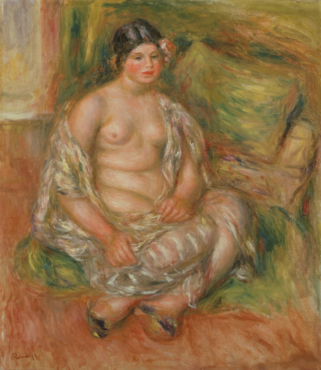 Sittande Odalisque, 1918 av Pierre Auguste Renoir