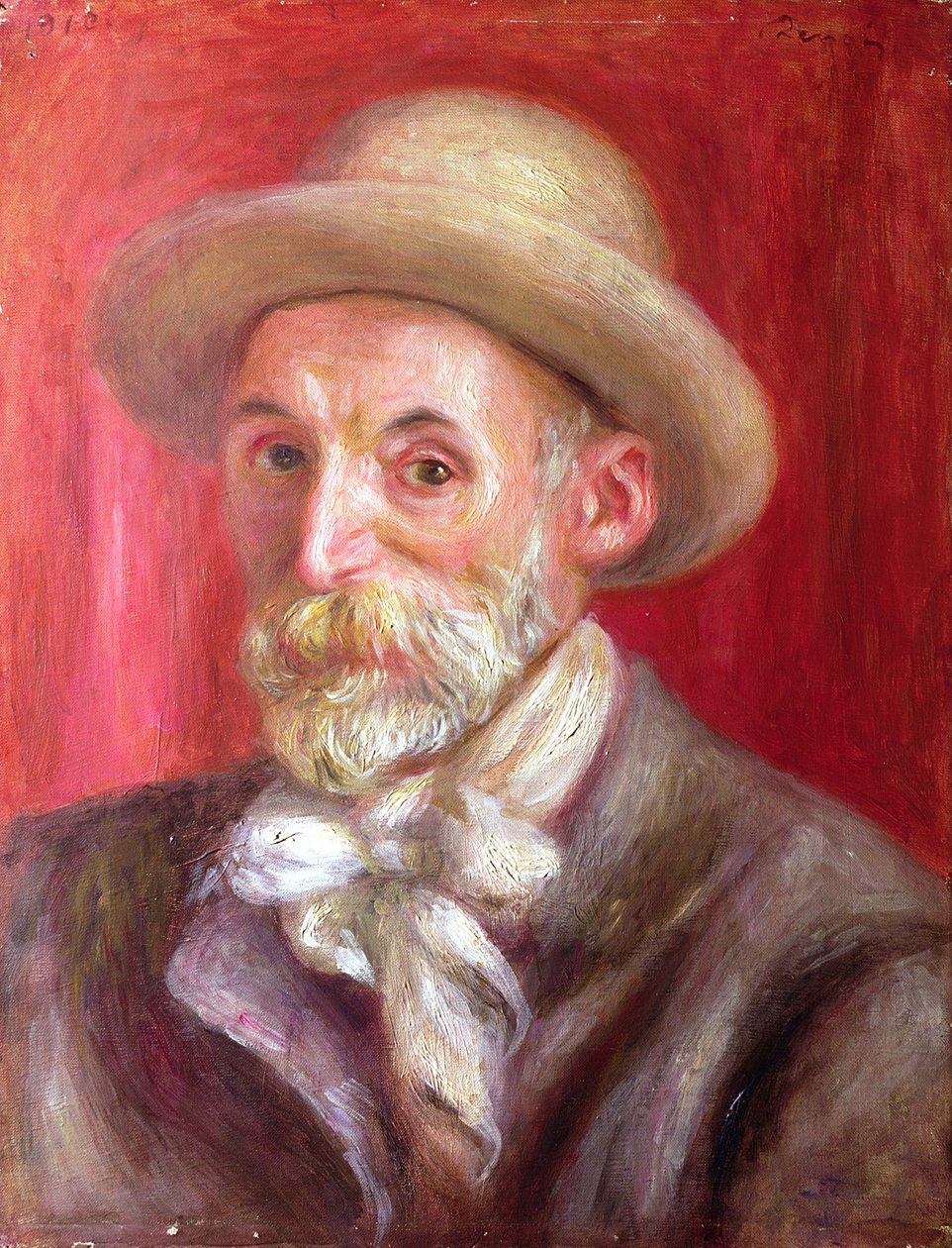 Självporträtt, 1910 av Pierre Auguste Renoir