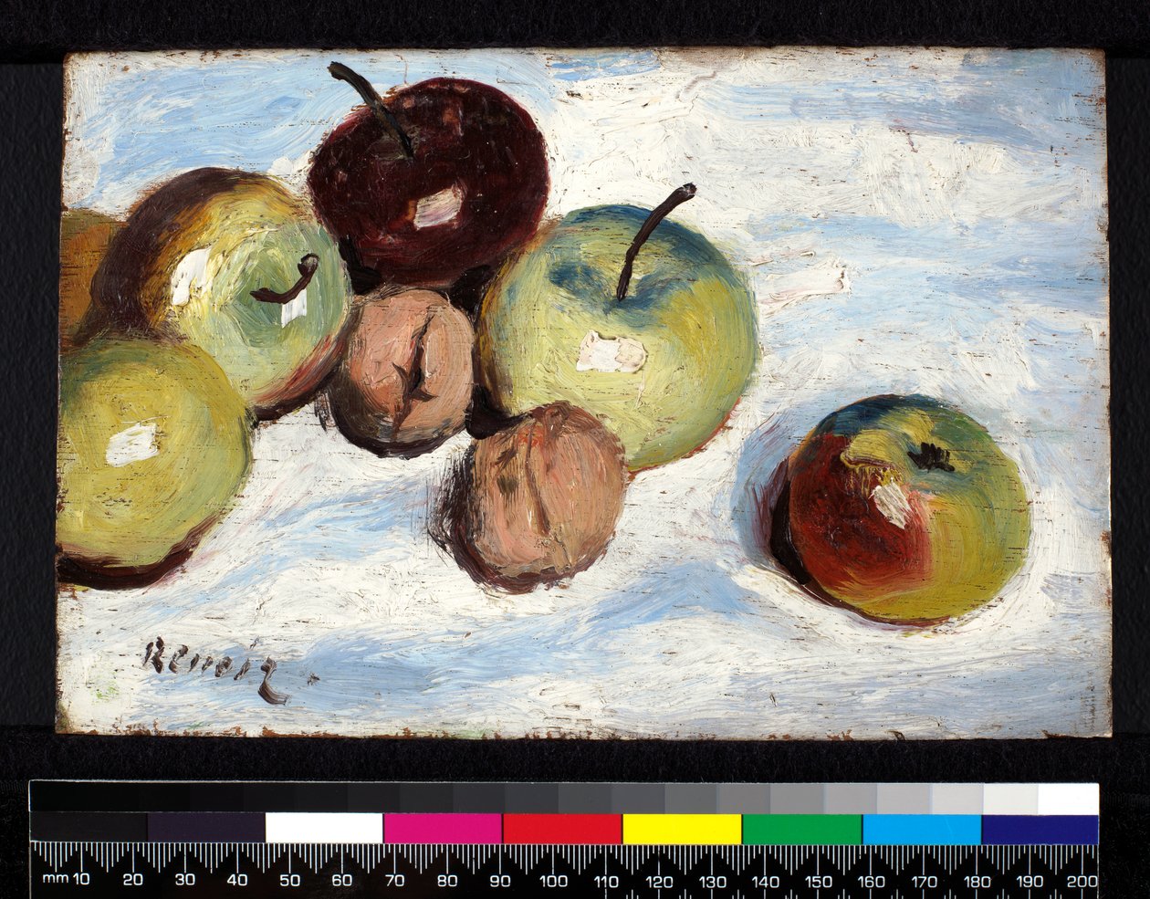 Stilleben med äpplen och valnötter, ca 1865-70 av Pierre Auguste Renoir