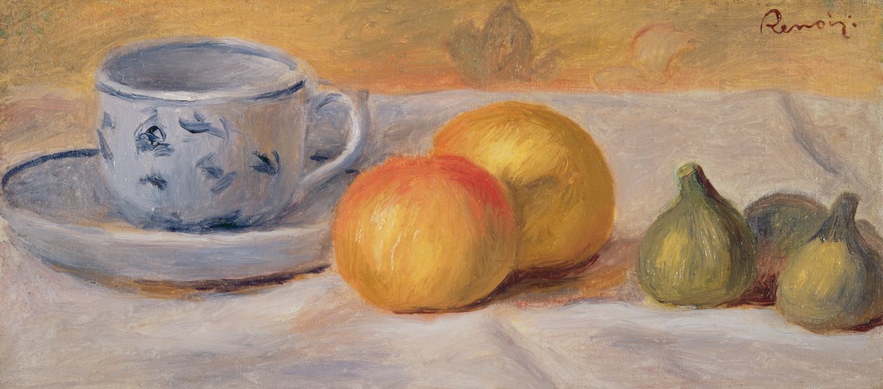 Stilleben med blå kopp (Nature Morte a la Tasse Bleue) c.1900 av Pierre Auguste Renoir