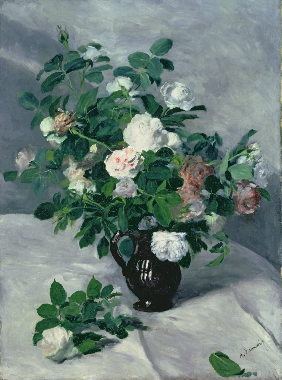 Stilleben med rosor, c.1866 av Pierre Auguste Renoir