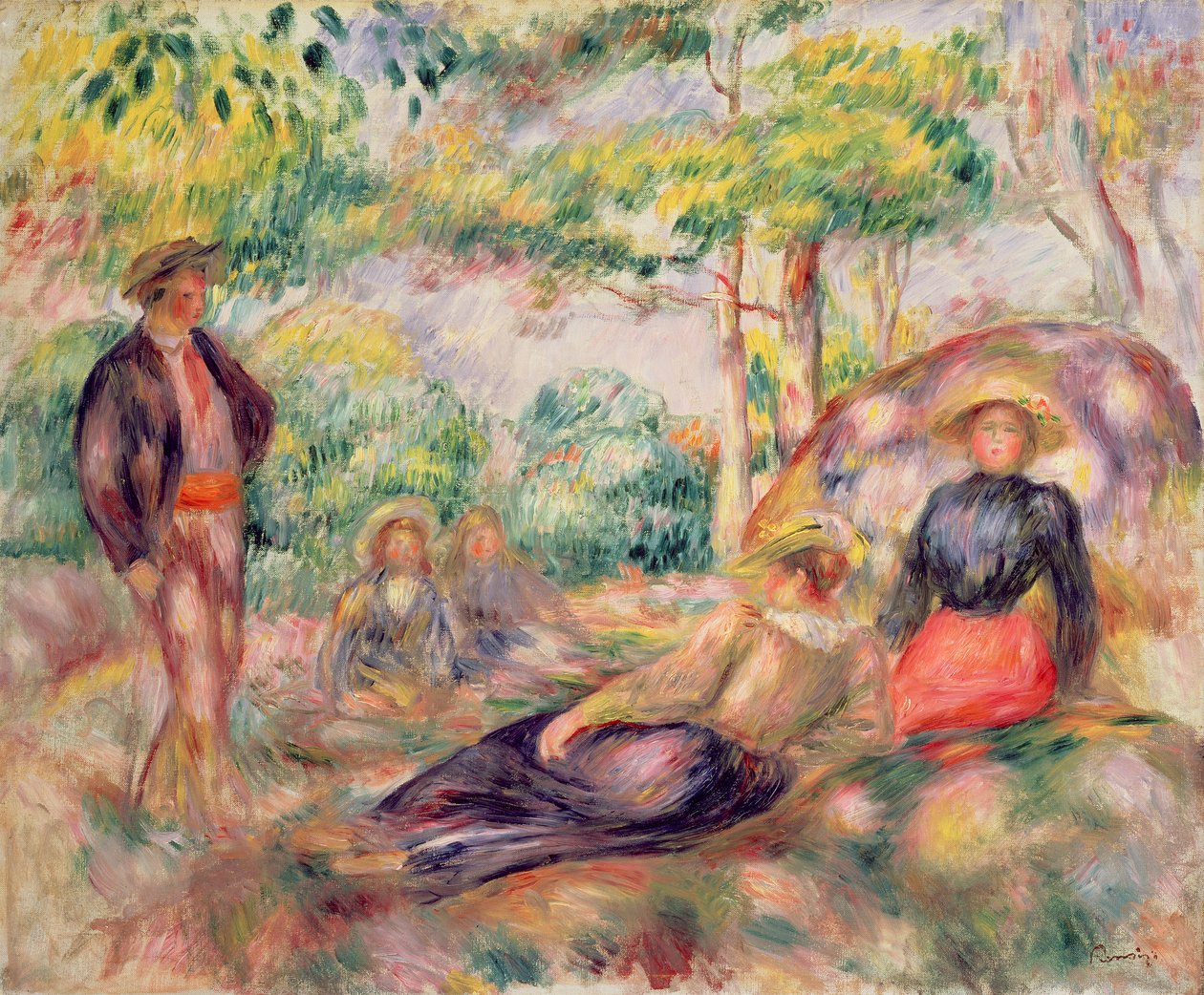 Studera för picknick, c.1893 av Pierre Auguste Renoir